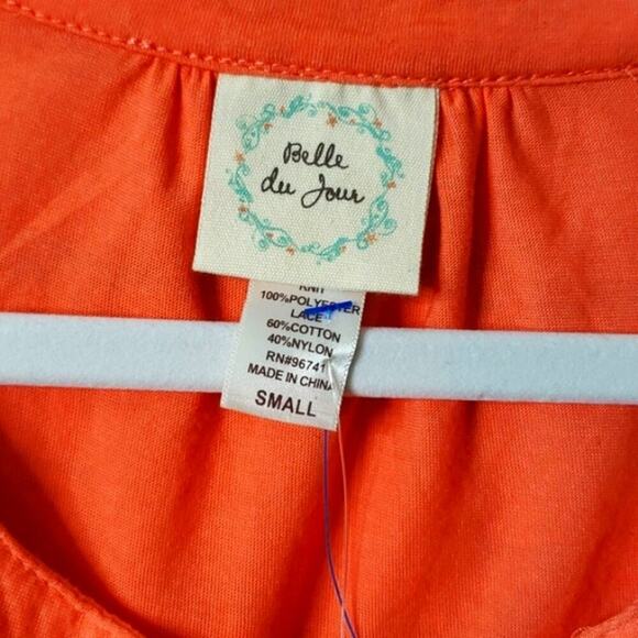 Belle Du Jour Orange Sleeveless Top - Picture 3 of 4